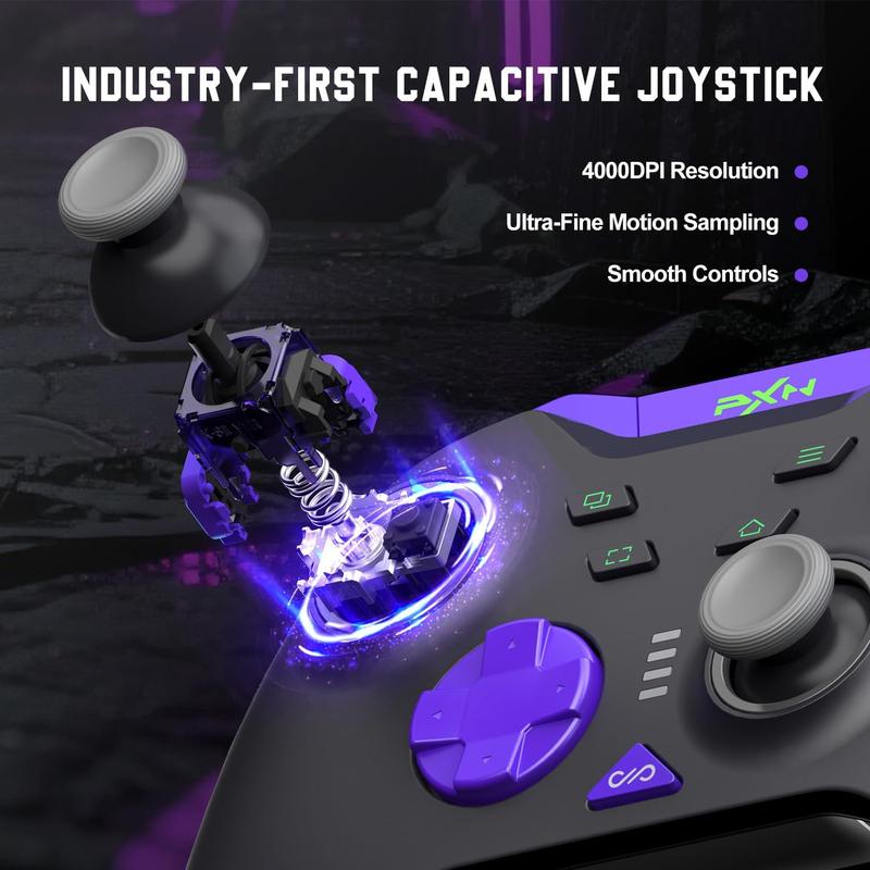 Controlador de jogos sem fio PXN P5 8K com joystick capacitivo